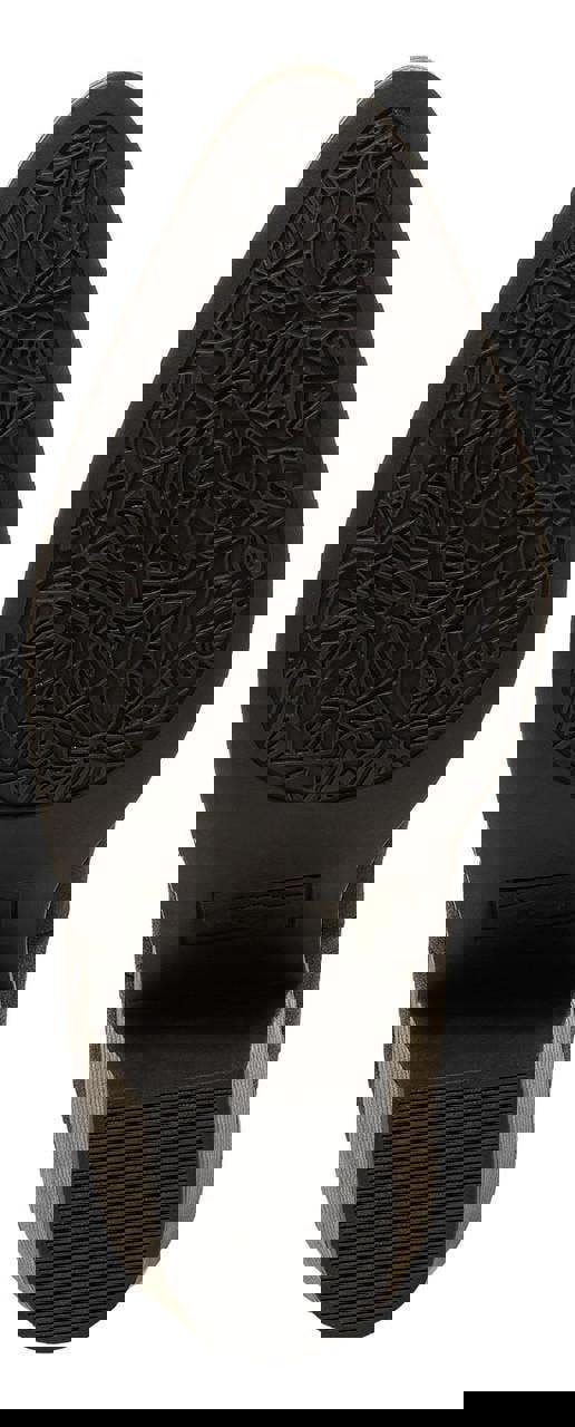 Rocket Dog Feria Womens Mid Calf Cowboy Western Pull On Boots, black boot sole with intricate leaf and vine pattern tread.