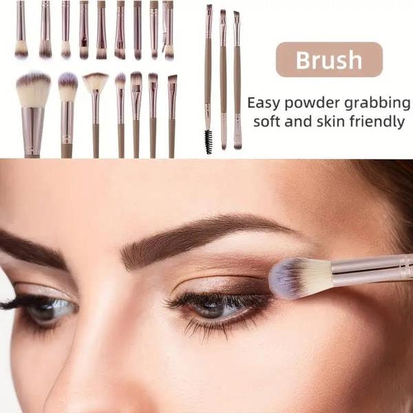 Dyzi 40-Piece Makeup Brush Set Soft Brushes Beauty Blender & Puffs