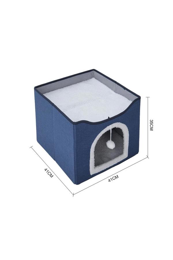 Living and Home Foldable Multifunctional Cat Bed with Scratching Pad