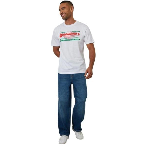 Threadbare Mens Pizza Knitted T-Shirt - White - 