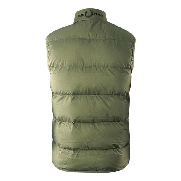 Fred Perry Insulated Quilted Uniform Gilet Jacket - Green