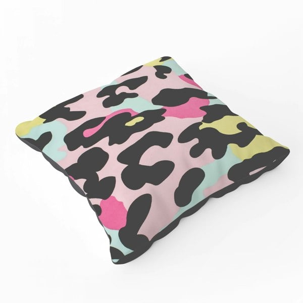 Warren Reed Colourful Leopard Print Floor Cushion