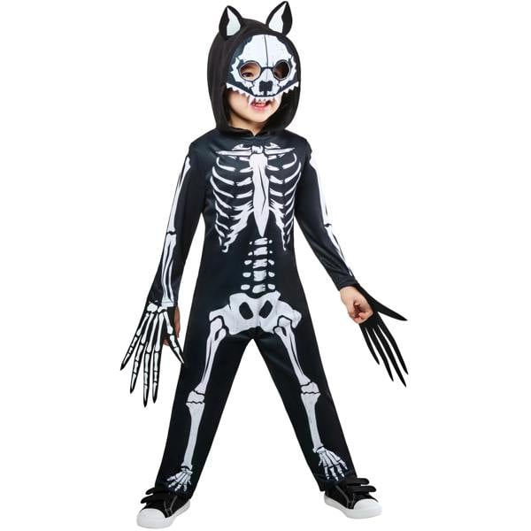 Bristol Novelty Childrens/Kids Skeleton Werewolf Costume - Black - 