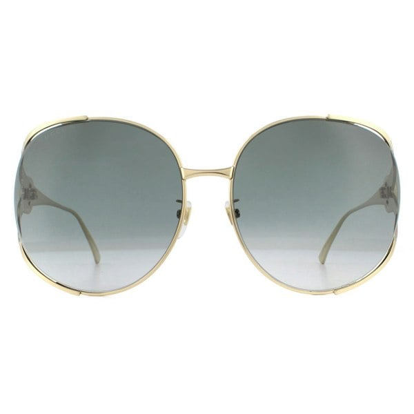 Gucci Sunglasses GG0225S 001 Gold Grey Gradient