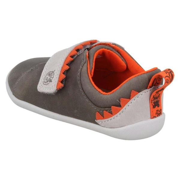 Clarks Boys Clarks Leather Hook & Look Dinosaur Pre-Walkers Casual Shoes - Roamer Rex T
