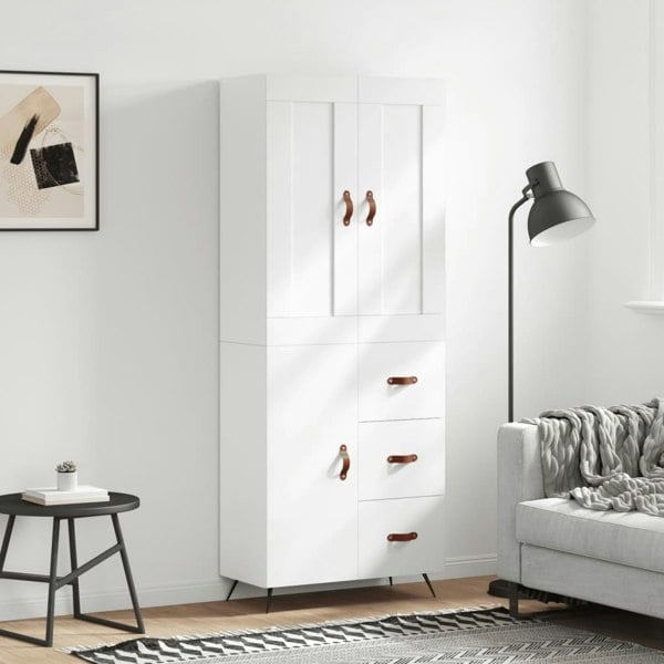 Berkfield Highboard White 69.5x34x180 cm Engineered Wood