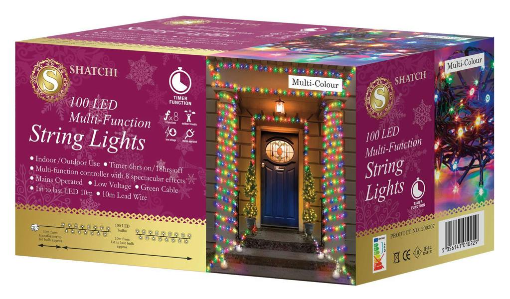 Multicolour LED Outdoor String Fairy Lights with Timer and 8 Modes, Green Cable Sizes 100 to 2000 image 7