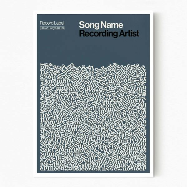 Reign&Hail Custom Song Lyric Print