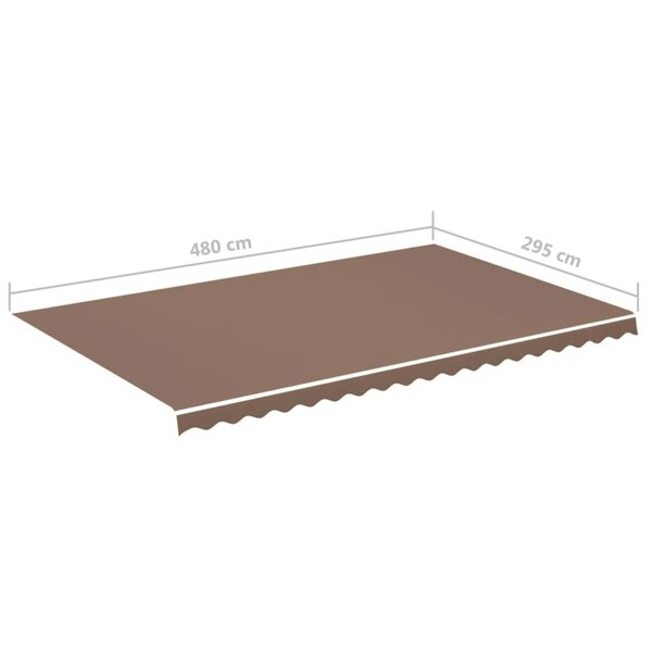 Berkfield Replacement Fabric for Awning Brown 5x3 m