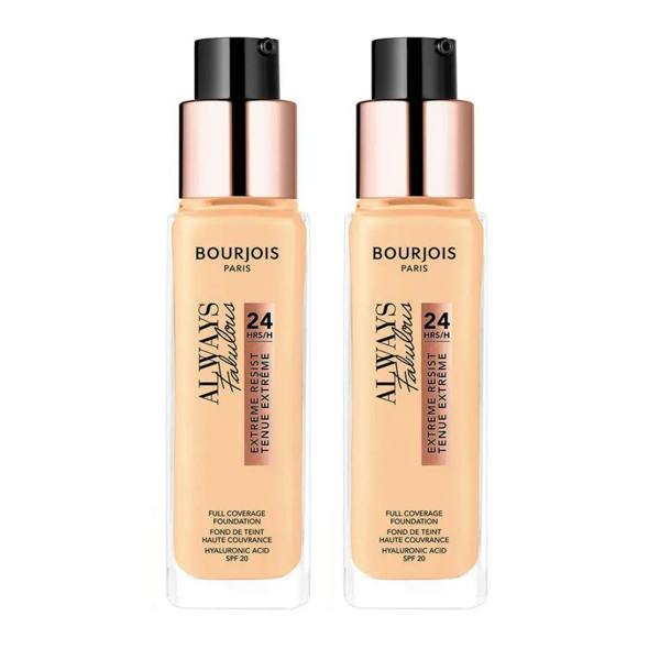 Bourjois Paris 2 x Bourjois Always Fabulous 24hr Extreme Resist Foundation - 120 Light Ivory