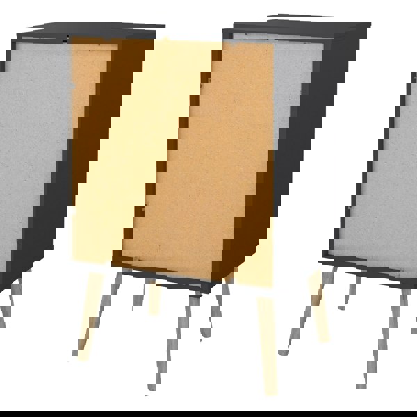 Furniture To Go Cumbria Nightstand 1 Door + 1 Drawer Dark Grey