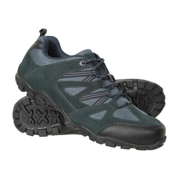 Mountain Warehouse Mens Outdoor III Suede Walking Shoes - Navy - 