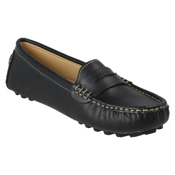 Down to Earth Ladies Down To Earth Leather Slip On Moccasins F80592