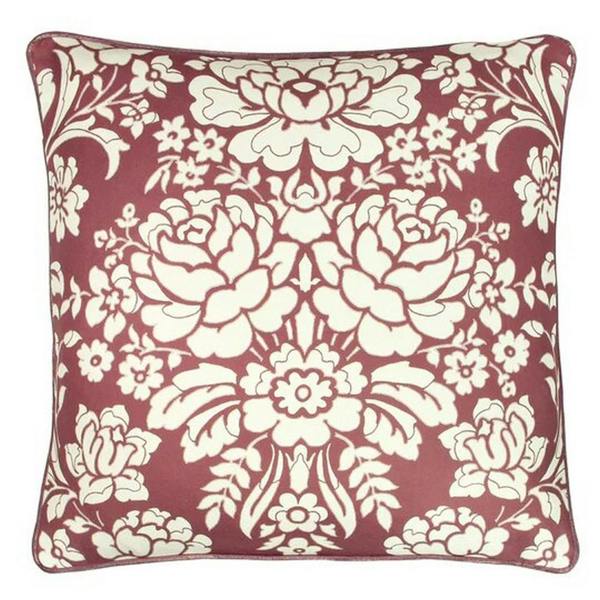 Paoletti Melrose Floral Cushion Cover - Mulberry - 
