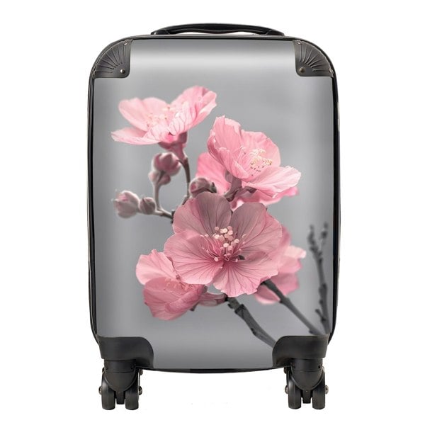 Warren Reed Delicate Pink Flowers Suitcase