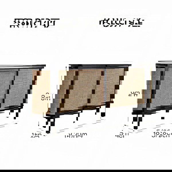 Dot Rattan Sideboard, Ash Wood & Black-Rit Concept-Rit Concept