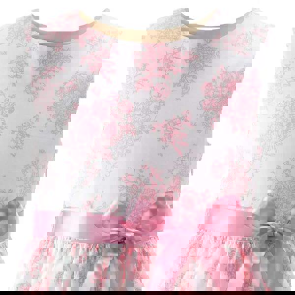 Rachel Riley Pink Floral Toile Dress