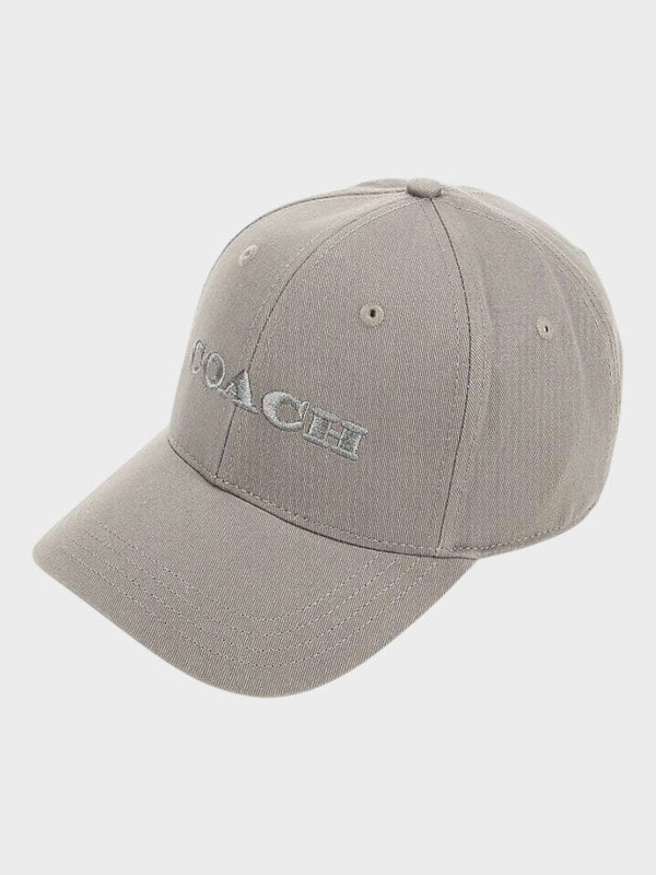 Coach Logo Embroidered Baseball Cap Charcoal