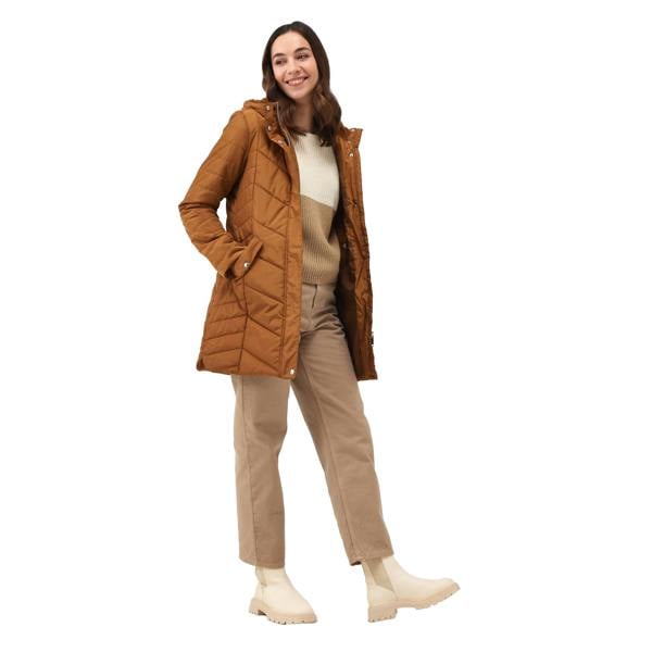 Regatta Womens/Ladies Panthea Insulated Padded Hooded Jacket - Rubber - 