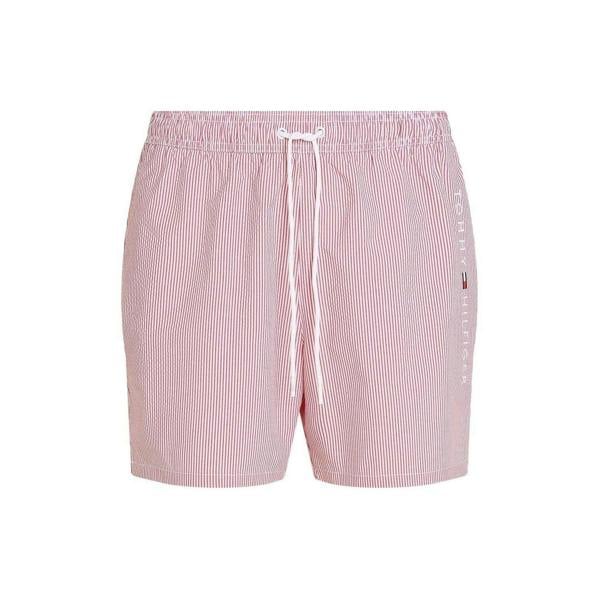 Tommy Hilfiger Mens Swim Shorts - White/Red - 