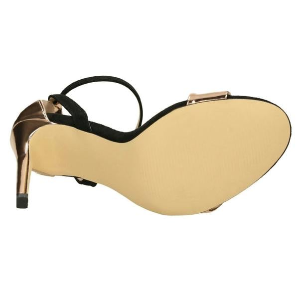 Spot On Ladies Spot On High Heel Ankle Strap Sandals