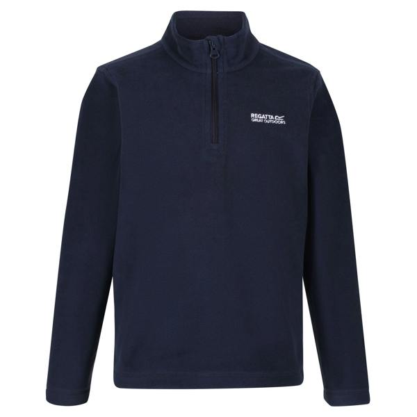 Regatta Great Outdoors Childrens/Kids Hot Shot II Half Zip Fleece Top - Navy/Navy - 