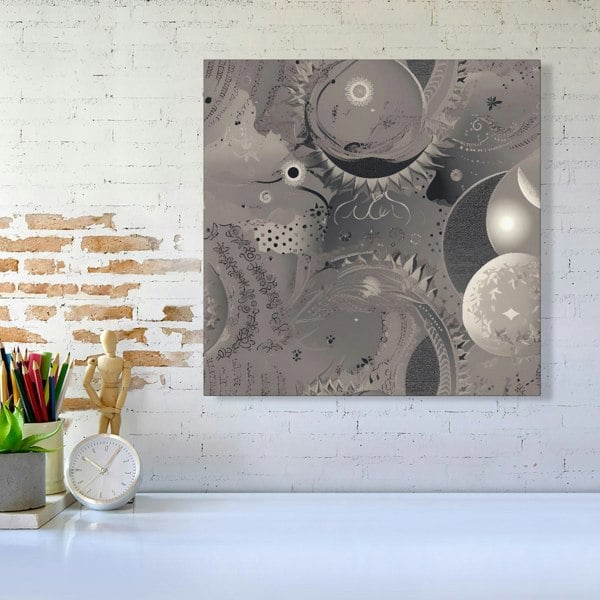 Warren Reed Abstract Moon Shapes Canvas