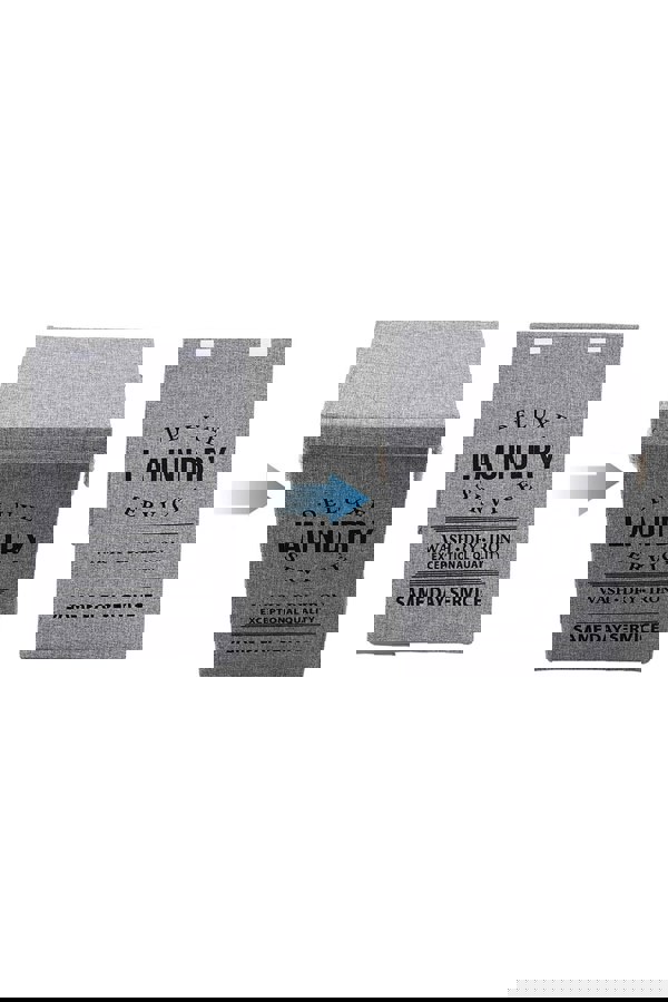 Living and Home Foldable Household Laundry Hamper Laundry Basket With Lid And Rope Handle