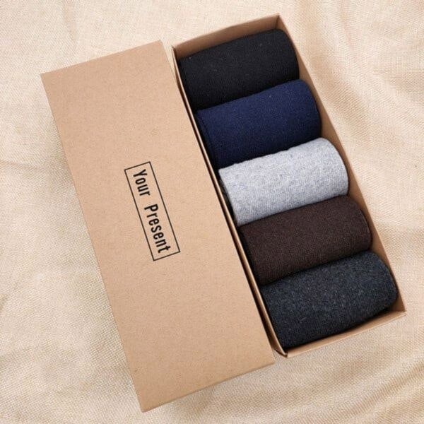 Leaper Boxed Set of 5 Pairs Wool Men’s Socks