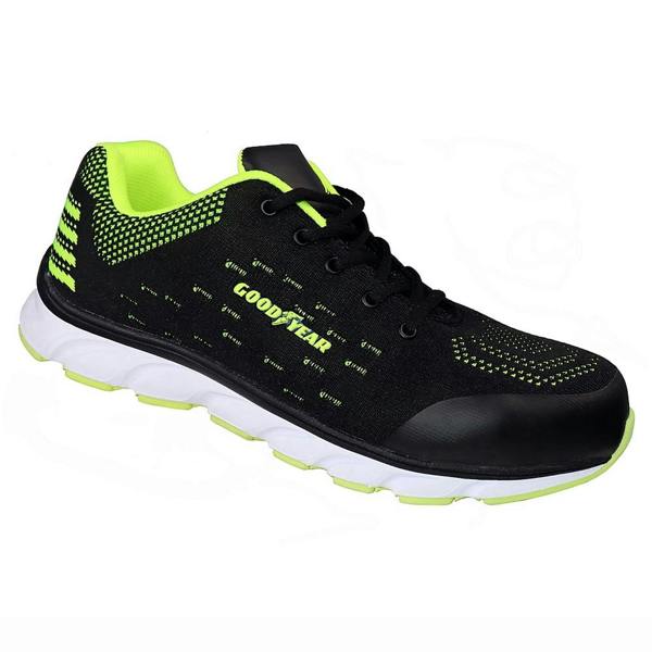 Goodyear Mens Safety Shoes - Black/Green