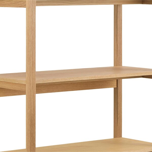 Wyld Haus Kigali Rectangular 6 Shelves Oak Bookcase