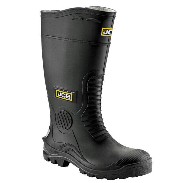 JCB Hydro Master Mens S5 Safety Rigger Steel Toe/Midsole Wellie Boots