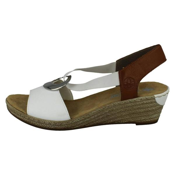 Rieker Ladies Rieker Wedge Heeled Sandals 624H6
