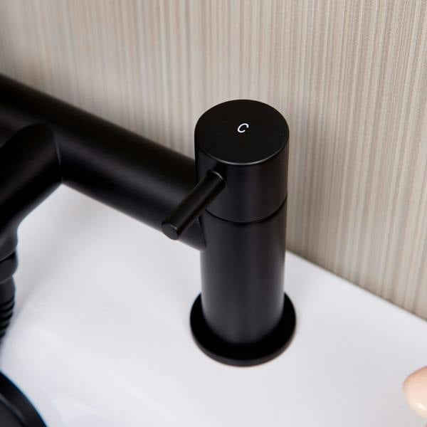 Flode Kumla | Bath Shower Mixer | Including Handset and Holder | Matt Black