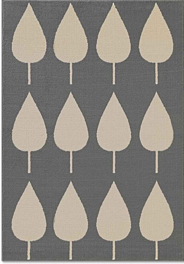 Adventures Kids Grey Rug – Lovely Leaves