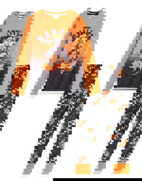 Naruto Boys Multicoloured Character Long Sleeve Long Leg Pyjama Set