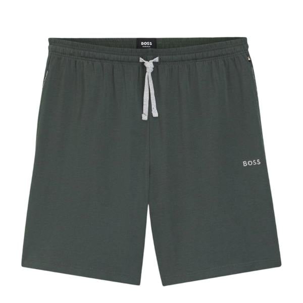 Boss Mens Stretch Logo Lounge Shorts - Green - 