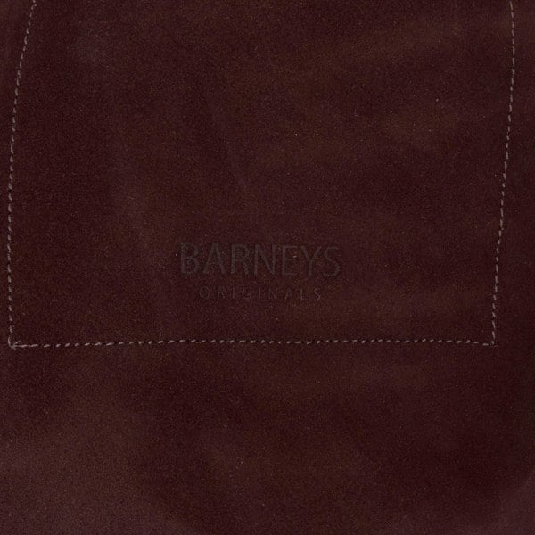 Barneys Originals Ruby Chocolate Real Cow Suede Everyday Tote Bag