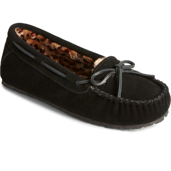 Sperry Reina Slippers - Black/leopard