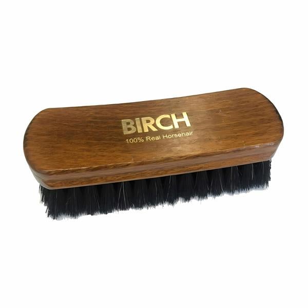 BIRCH Horsehair Brush Medium - For Boot and Shoe Polish Application 15cm