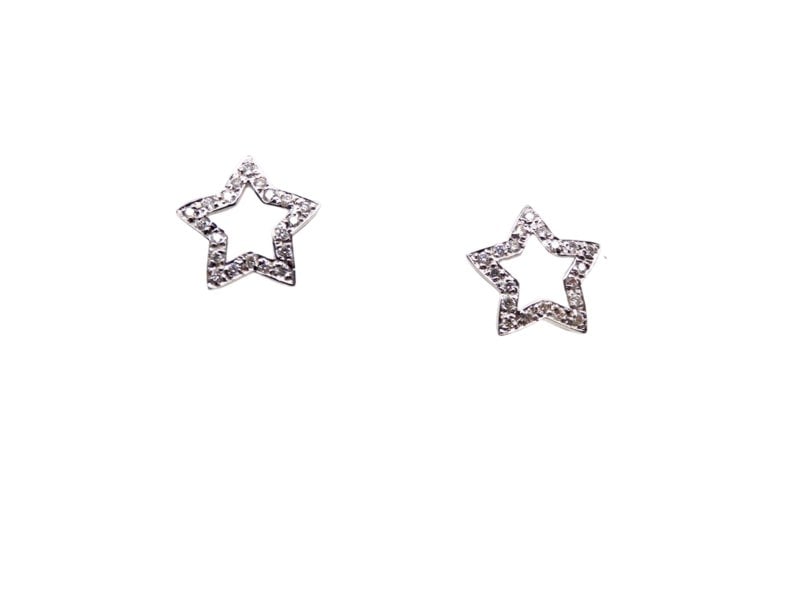 Vintage Tom A pair of diamond Star shaped earrings