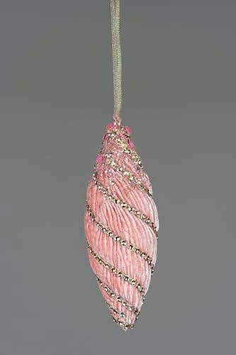 15cm Nut Shape Baby Pink Christmas Hanging Decoration Bauble for Tree, Wreath or Garland image 8