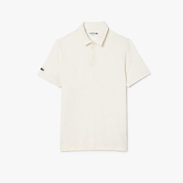 Lacoste Mens UV Protection Regular Golf Polo Shirt - Cream