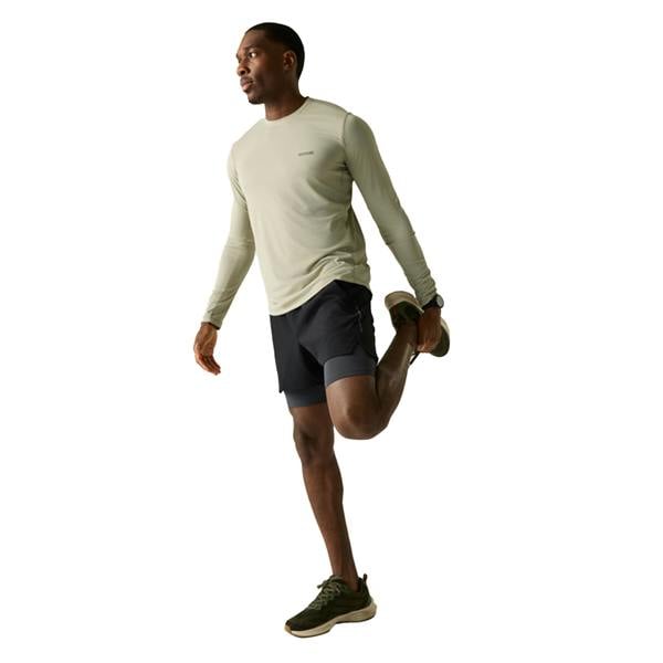 Regatta Mens Mindo Logo Long-Sleeved T-Shirt - Abbeystone - 