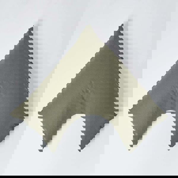 HOMESCAPES French Flax Linen V Shaped Pillowcase