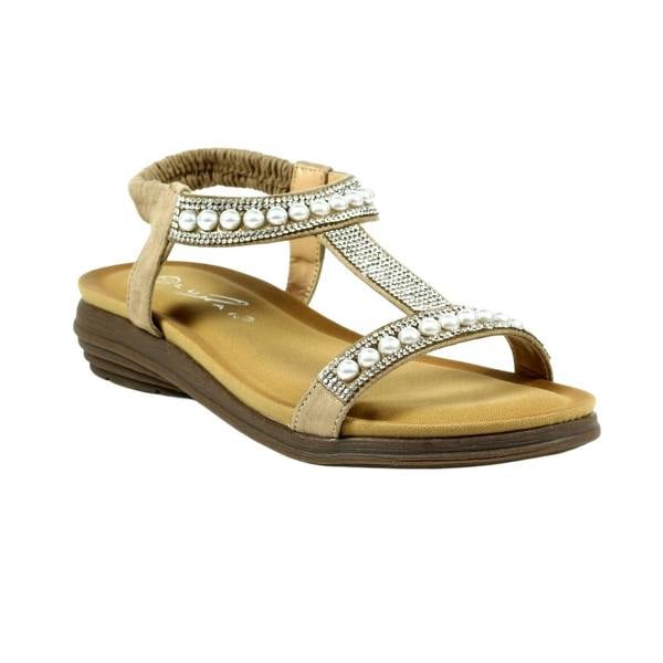 Lunar Womens/Ladies Tancy Pearl Sandals - Beige