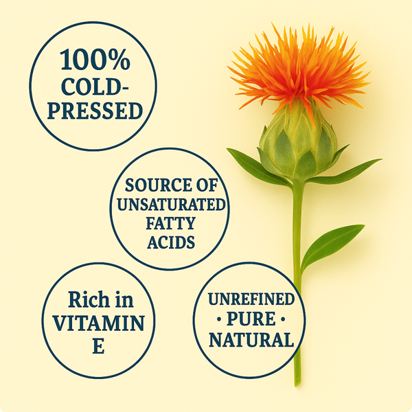 Ol'Vita Safflower Oil | Cold Pressed | Unrefined
