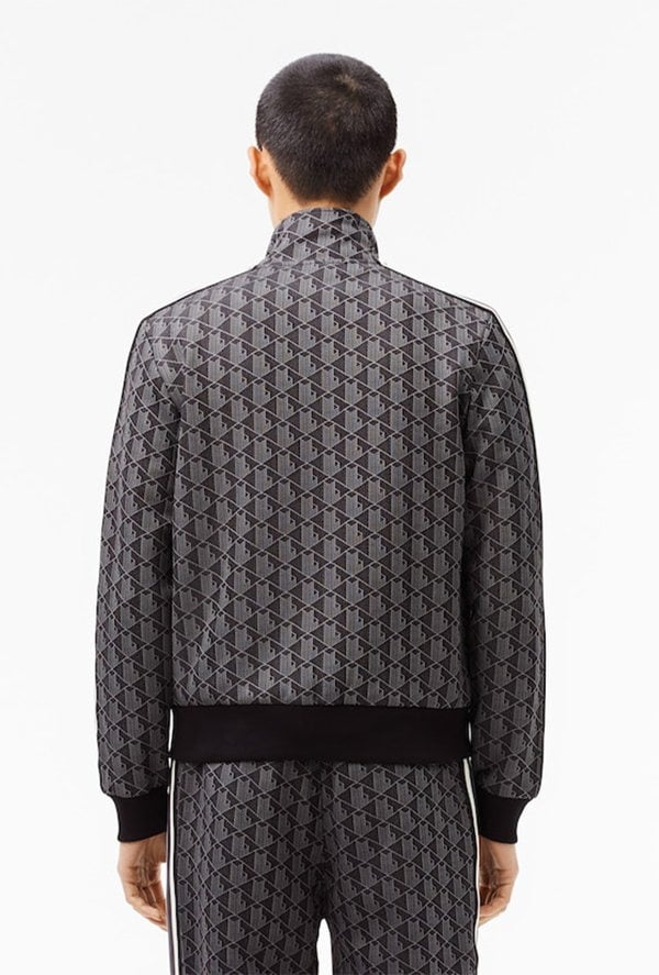 Lacoste Men's Paris Zip-Up Jacquard Track Jacket - Black