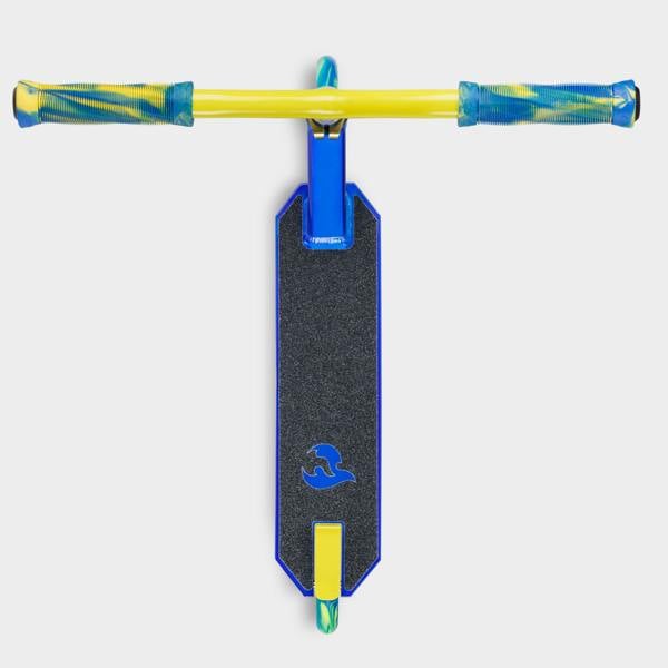 Micro Scooters Chilli Base S Jumpstart Stunt Scooter: Blue/Yellow