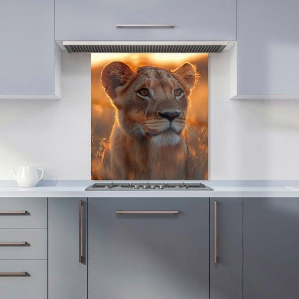 Warren Reed Lioness Glass Kitchen Splashback - 00045